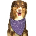 thumbnail image 5 of Dog Bandanas, Lavender Flowers Purple White Adjustable Dog Scarf Triangle Bib Handkerchief Accessories for Small Medium Large Dogs, Cats, Pets, 5 of 6