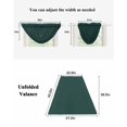 thumbnail image 6 of Waterfall Valances for Windows, Pure Dark Green Kitchen Sheer Valance Curtains, Simple Solid Color Rod Pocket Elegant Swag Valances for Living Room Bedroom, 47.2"x38.5", 3 Panel, 6 of 8