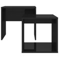 thumbnail image 1 of vidaXL coffee Table Set High gloss Black 18.9x11.8x17.7 chipboard, 1 of 4