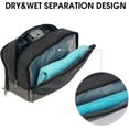 thumbnail image 3 of Large Toiletry Bag for Men, Travel Toiletries Shaving Bag, Water Resistant Hanging Organizer Dopp Kit, Travel Accessories Bag for Business Trip, Gym, Men's Gift(Black Bag), 3 of 9