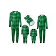 thumbnail image 4 of AceBaby Christmas Family Matching Pajamas Green Plaid Jumpsuit Sleepwear Holiday Loungewear, 4 of 10