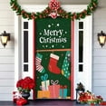 thumbnail image 7 of Miommo Merry Christmas Door Cover, 71x35 Inch Funny Santa Reindeer Christmas Door Banner, Weather Resistant Outdoor Xmas Holiday Decor for Front Door, 7 of 7