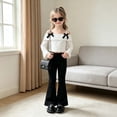 thumbnail image 3 of Enyan Tween Girl Trendy Clothes Teen Girls 2-Piece Outfit Long Sleeve Suspender Cami+Bell Down Pant Fall Spring Set, 3 of 9