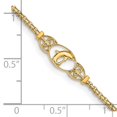 thumbnail image 2 of 14K Yellow Gold Polished Dolphin Anklet for Women 9", 2 of 6