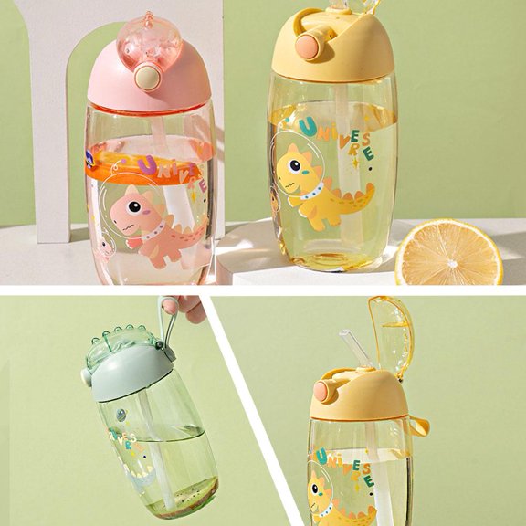 NOVELAR Kids' Drinking Cup with Straw, 6.88 Inches Tall and Dishwasher Safe, Great for Juice, Water, and Smoothies