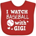 thumbnail image 3 of Inktastic I Watch Baseball with My Gigi Boys or Girls Baby Bib, 3 of 4