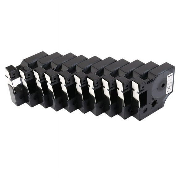 10Pcs Compatible for D1 Label Maker/Tape 45013 Black on White Label Ribbons Compatible for Label Manager 160 210 450 280,10 * Embossed tape,black