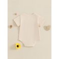 thumbnail image 3 of aturustex Infant Girl Boy Casual T-shirt Romper 0 3M 6M Newborn Baby Short Sleeve Shirt Bodysuit Letter Embroidery Tee Jumpsuits Crew Neck Rompers Tode Summer Daily Clothes for Holiday Party, 3 of 6