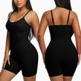 thumbnail image 3 of WMTBSRSW Waist Trainer Bodysuit for Women Ribbed Knit Shapewear Jumpsuits Shorts Round Neck Seamless Butt Lifter Full Body Shaper Slim Fit Summer Outfits, 3 of 6