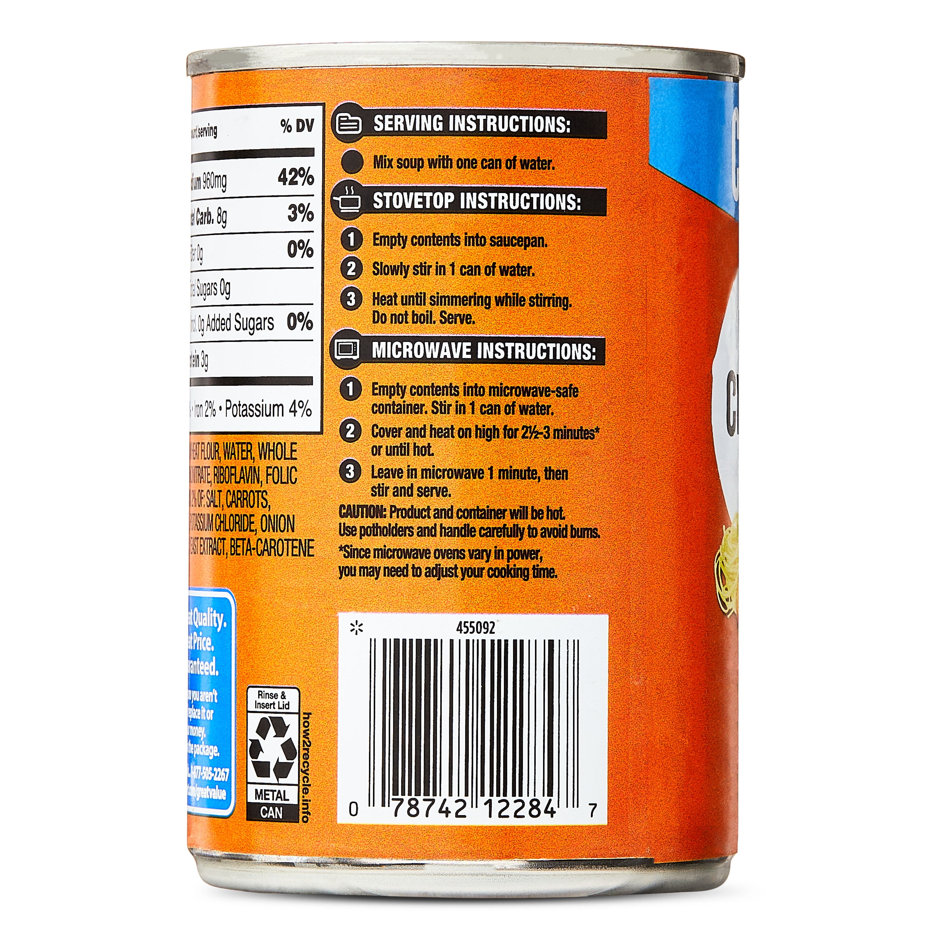 Great Value Homestyle Chicken Noodle Condensed Soup, 10.75 oz, 1 Pack