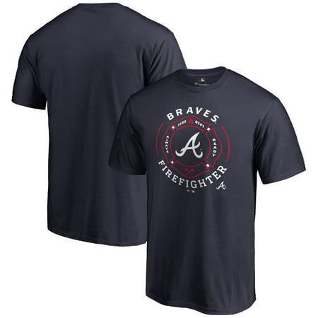 Atlanta Braves Firefighter T Shirt Navy Walmart Com