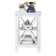 thumbnail image 6 of 24" Chairside Solid Wood End Table Sofa Side Table Storage Shelf Espresso Finish, 6 of 12
