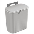 thumbnail image 4 of Kitchen Trash Can Household Cabinet Door Hanging Sliding Cover Storage Bucket Trash Can Wall-Mounted Trash Can Grey, 4 of 6