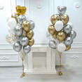 thumbnail image 5 of 18 piezas/juego de globos metálicos dorados, plateados y blancos, bolas de confeti para cumpleaños, globos de helio de aire, suministros festivos para fiestas en el hogar de Ramadán, 5 of 5