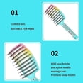 thumbnail image 5 of Detangling Brush Boar Bristles Hair Brush For Adult Kids Wet Or Dry Hair,curved Vented Detangler Brush Smooth, 5 of 5