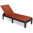 thumbnail image 2 of Costway Chaise Longue de Patio Fauteuil Inclinable avec Dossier Réglable à 3 Positions et Coussin Orange, 2 of 8