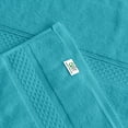 thumbnail image 3 of Gogreen Bath Towel Sets of 6 Pieces, 2 Bath Towels 2 Hand Towels 2 Washcloths, 100% Cotton Highly Absorbent Towels for Bathroom, Gym, Hotel (Teal), 3 of 8