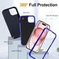 thumbnail image 3 of Dteck for iPhone 15 Case, iPhone 15 Magnetic Phone Case Compatible with MagSafe, Military Grade Drop Protection Heavy Duty Shockproof Phone Case for iPhone 15,Deep Blue + Blue, 3 of 5