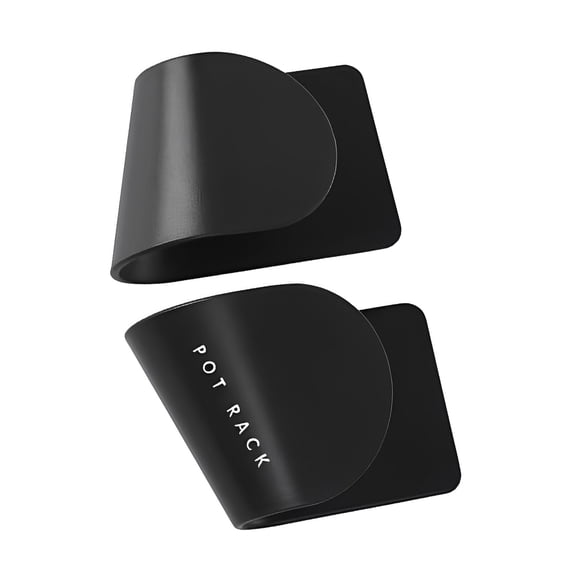 Matsuzay 2X Estante colgante Estante de almacenamiento Montaje en pared Organizador flexible ajustable Gadget de cocina sin pinchazos Soporte de tapa de Cocina y Comedor Negro Matsuzay HA083706-02