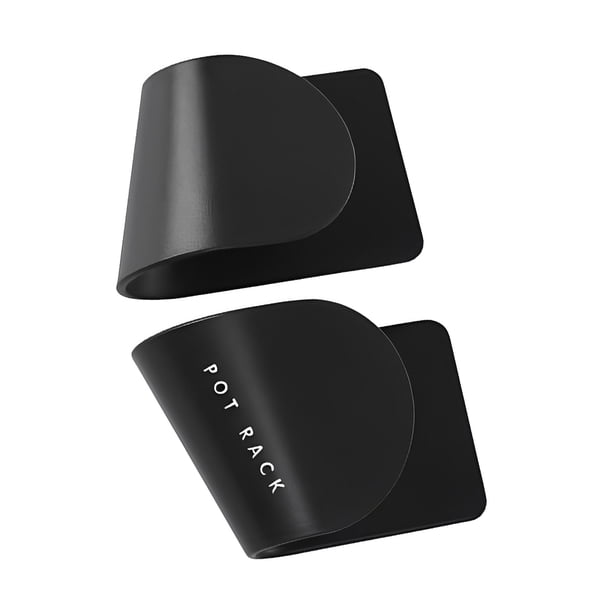 Matsuzay 2X Estante colgante Estante de almacenamiento Montaje en pared Organizador flexible ajustable Gadget de cocina sin pinchazos Soporte de tapa de Cocina y Comedor Negro Matsuzay HA083706-02