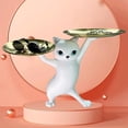 thumbnail image 4 of Animal Statue Figurine Storage Tray, Resin Cat Decorative Tray Figurines, Key Tray Sundries Candy Container Nut Tray, Key Bowl for Entryway Table for Home Desk Decor Gift, 4 of 6
