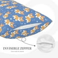 thumbnail image 3 of Pofeuu Corgi Print Polyester Microfiber Plush Pillowcases, Super Soft and Cozy Pillow Case Covers with Envelop Closure（Pillow core not included）-20"x30", 3 of 6