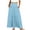 Light Blue, variant on Ohufall Women's Maxi Skirt Pleated Elastic High Waist Loose Skirt Solid Color Comfort Fashion Casual Skirt