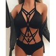 thumbnail image 2 of Seyurigaoka Women´s Sexy Underwear Black Backless Suit  Jumpsuit Underwear Pajamas, 2 of 6