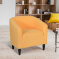 thumbnail image 4 of MoNiBloom Upholstered Bucket Chair, Modern Accent Chair, Sherpa Fabric Single Sofa Chair with Padded Armrest, for Living Room, Mustard Yellow, 4 of 10