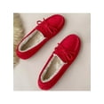 thumbnail image 5 of Oucaili Women Plush Warm Moccasin Slip On Slipper Flats Comfortable Casual Winter Outdoor Shoes, 5 of 6