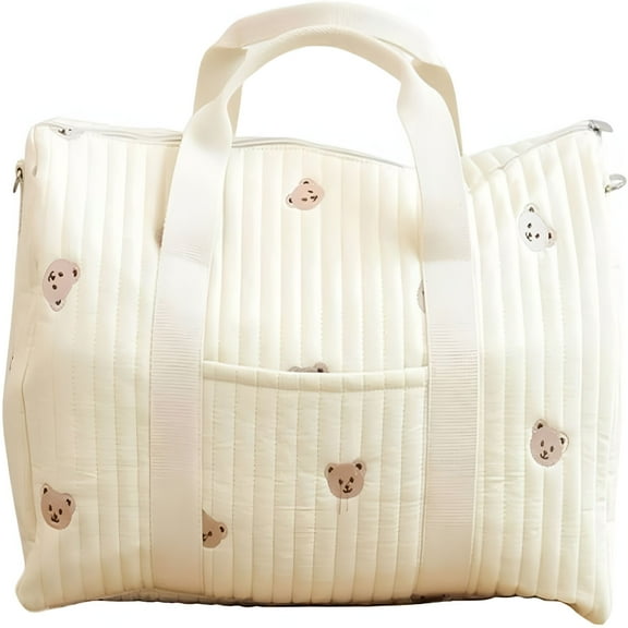 GASTROPOD Quilted Duffle Bag For Women Cute Weekender Bag Floral Travel Bag Cotton Diaper Tote Bag