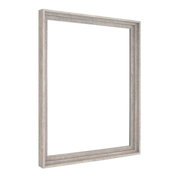 MCS Floating Canvas Frame, Art Frames for Canvas Paintings with Adhesive Fasteners and Hanging Hardware, 16 x 20 Inch Gray Finish