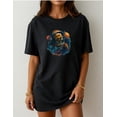 thumbnail image 2 of Space Dog Astronaut Shirt Cool Galaxy Dog in Space Helmet Art Tee for Sci-Fi Fans Cosmic Animal Lovers Retro NASA Gift Space Nerd, 2 of 5