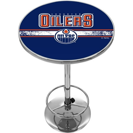 NHL Chrome Pub Table, Edmonton Oilers NHL Chrome Pub Table, Edmonton Oilers
