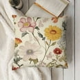 thumbnail image 3 of YINGXI Flower Pillow Cover Burlap Yellow Leaves Throw Pillow Case Square Cushion Cover Case for Party Home Farmhouse Couch Sofa Car 20x20in, 3 of 5