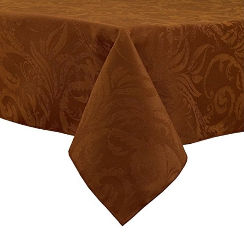 Autumn Vine Damask Tablecloth Oblong in Wine 60" x 144" Great for Fall! 