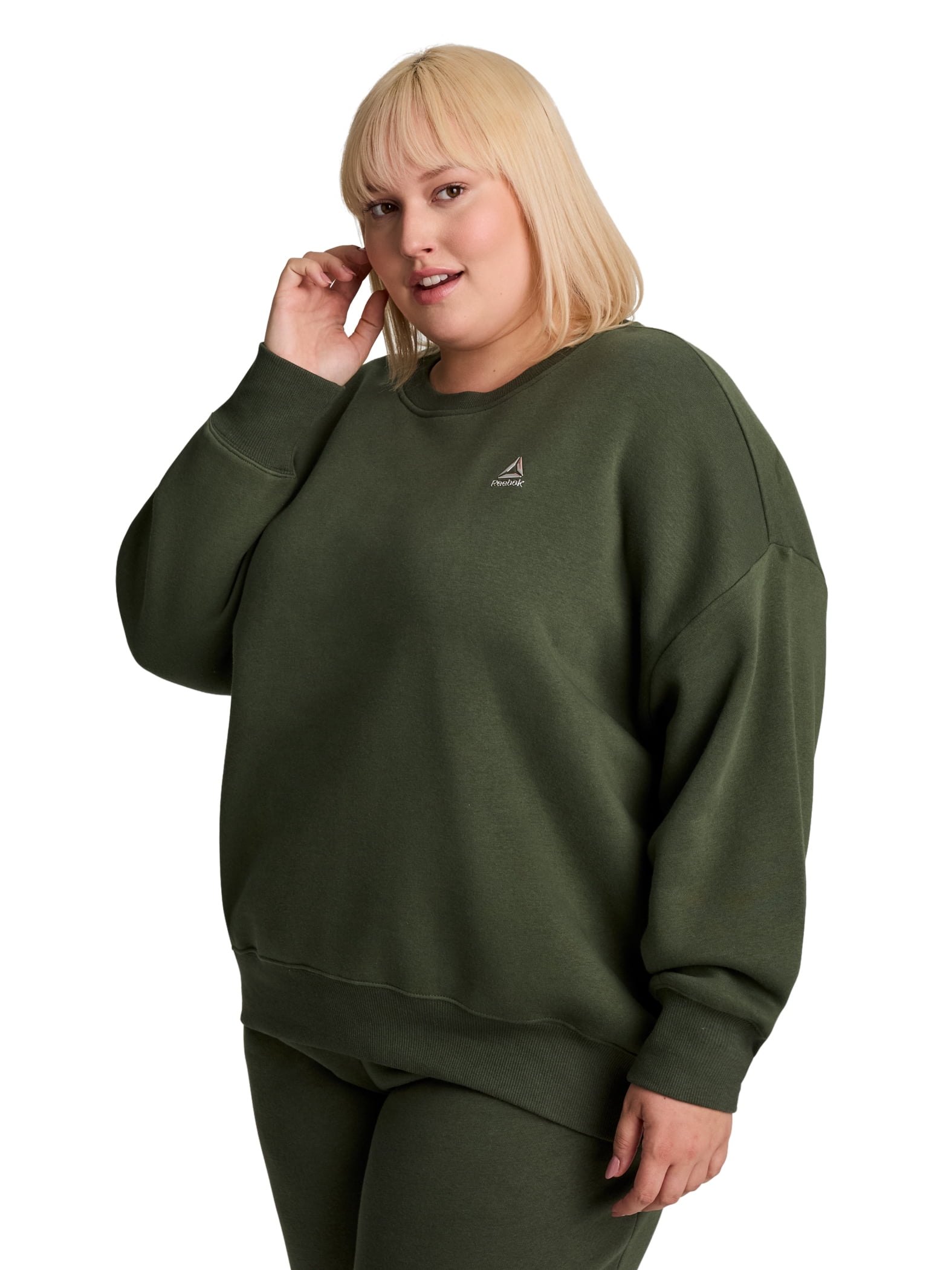 Reebok Women's Game Day Fleece Oversize Crewneck Sweatshirt, Size XS-4X