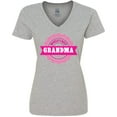 thumbnail image 3 of Inktastic Grandparents Day Worlds Best Grandma Women's V-Neck T-Shirt, 3 of 5