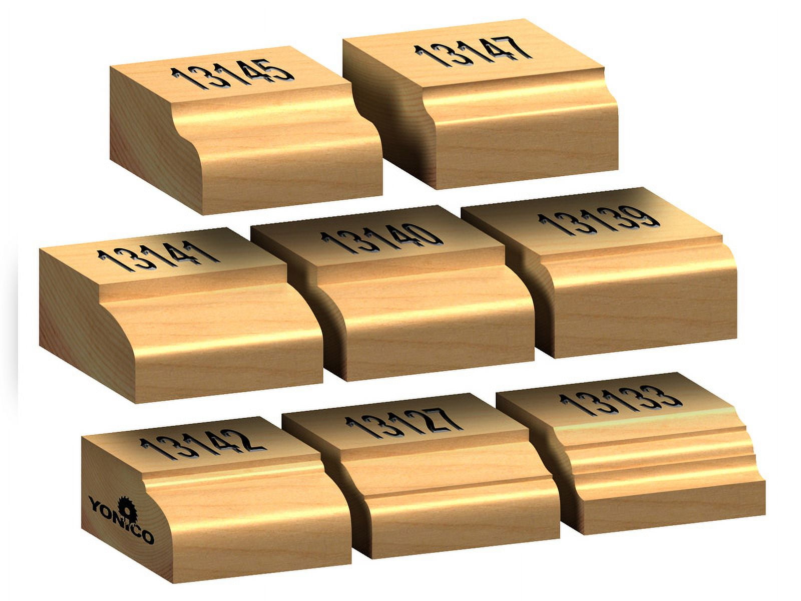 8 Bit Table Edge Router Bit Set - 1/2" Shank - Yonico 13829