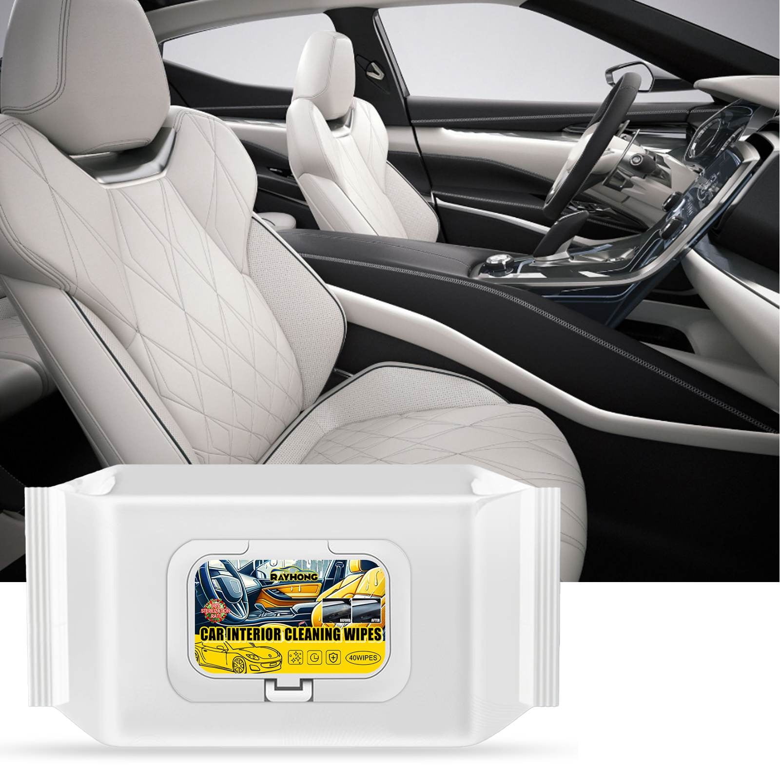 TIMIFIS Cleaning Tools Car Interior Cleaning Wipes 40ml pring/Summer
