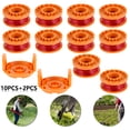 thumbnail image 1 of 12 Pack Nylon Trimmer String Replacement Spool 10ft 0.065 Inch Autofeed Spools with 2 Covers Kit Compatible with Worx WG150 WG151 WG151.5 WG152 WG153 WG154 WG155 WG155.5 WG156 WG160, 1 of 4
