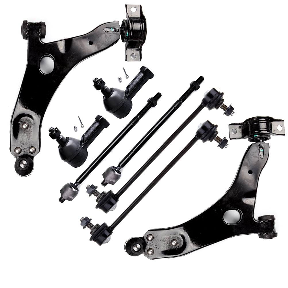 ECCPP Control Arm Kit 2006 2007 2008 2009 2010 2011 For Ford Focus - Inner Tie Rod Ends Lower Control Arms Outer Tie Rod Ends Front Sway Bar End Links
