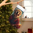 thumbnail image 2 of Cauagu Meditating Golden Retriever for Christmas Stockings,1-Pack Large Xmas Stocking Holiday and Farmhouse Stocking Fit for Christmas Holiday Party Decoration(17.7*11 Inch), 2 of 7