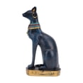 thumbnail image 1 of Estatua de la diosa gata Bastet, escultura antigua de animal, adorno, figura coleccionable Azul, 1 of 9