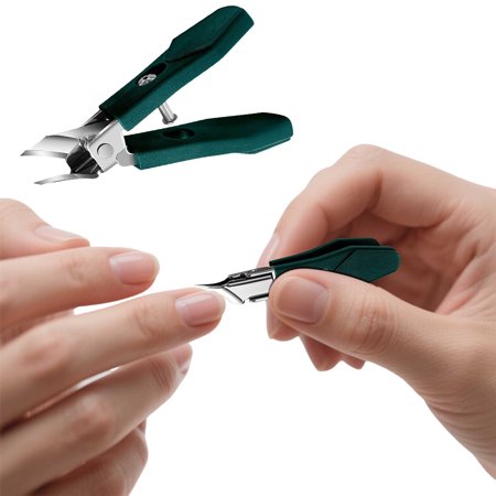 FEOLGEHLY Slant Edge Stainless Steel Nail Clipper Large Opening Anti-Splash Nail Cutter Heavy Duty Fingernail & Toenail Clippers for Thick Hard Nails Nail Trimmer for Men Women Adults and Seniors