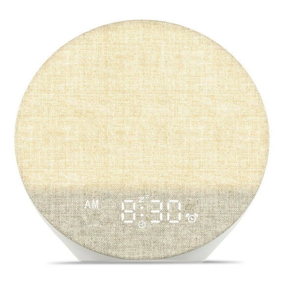 Dreamegg White Noise Sound Machine for Adult Sleep Sunrise Wake Up Alarm, 29 Soothing Sounds Therapy, White