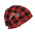 thumbnail image 3 of Xecao Red Buffalo Plaid Print Knit Hat,Winter Beanie for Men Women, Beanie Soft Warm Ski Stocking Cuffed Cap, 3 of 7