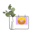 thumbnail image 1 of Dessert Jaune Nourriture Sucrée Métal Cadre Photo Cerac Vase Décor, 1 of 3
