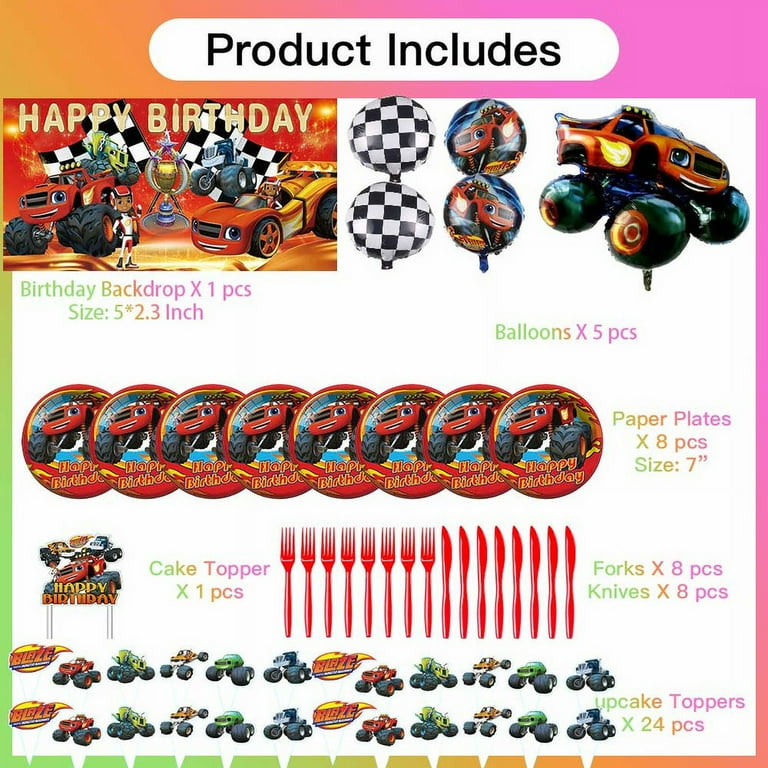 Monster Tableware Party Balloons X8 Monster Tableware Party Balloons X8