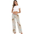thumbnail image 6 of Women Pajama Pants Lounge Pants Long Stretch Comfy Sleepwear Cute Giraffe in Clouds, 6 of 7